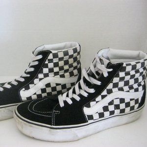 Vans Off The Wall High Top Skateboard Shoes Black & White Check
